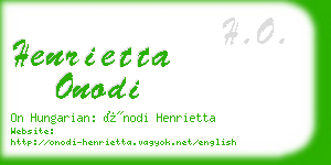 henrietta onodi business card